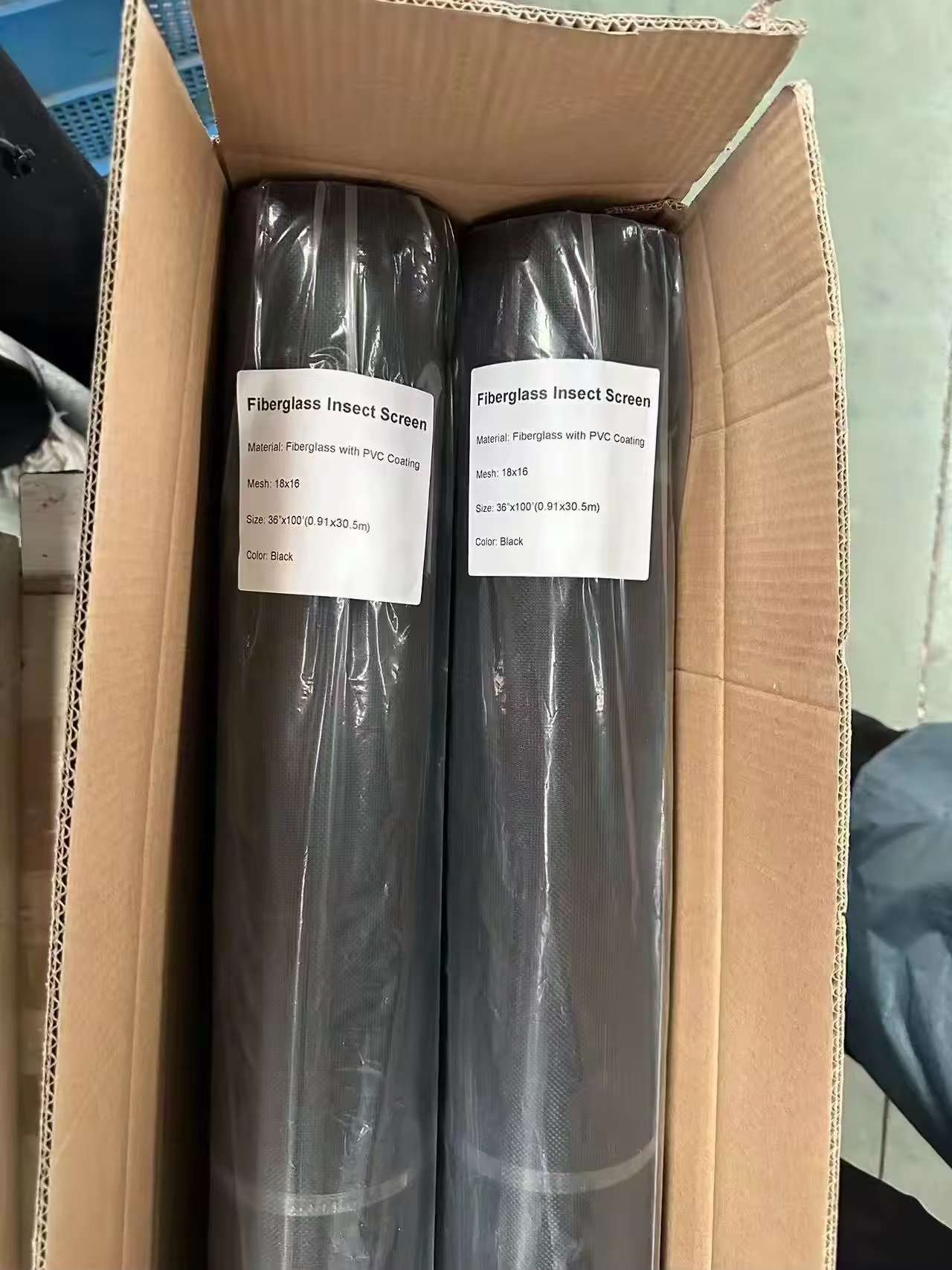 Fiberglass insect screen mesh product photography